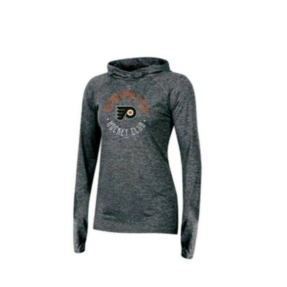 NHL Philadelphia Flyers Long Sleeve Hoodie Sweatshirt Womens Size XL Gray - Picture 1 of 4